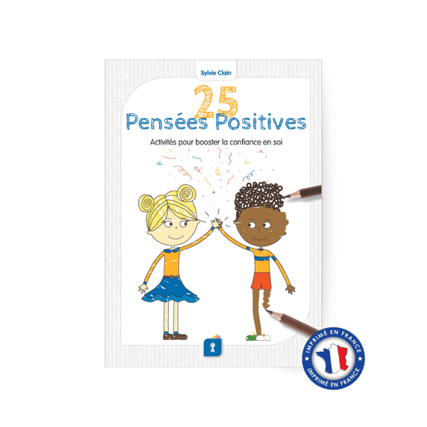 Couverture du cahier d’activités 25 Pensées positives de Sylvie Clain