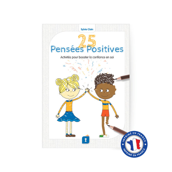 Couverture du cahier d’activités 25 Pensées positives de Sylvie Clain